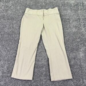 Maurices Pants Womens 3/4 Beige Capri Dress Stretch Casual Office Career Work